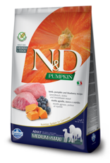 Farmina N&D Farmina N&D Pumpkin GF Lamb, Pumpkin & Blueberry Adult Med/Max Dog Food