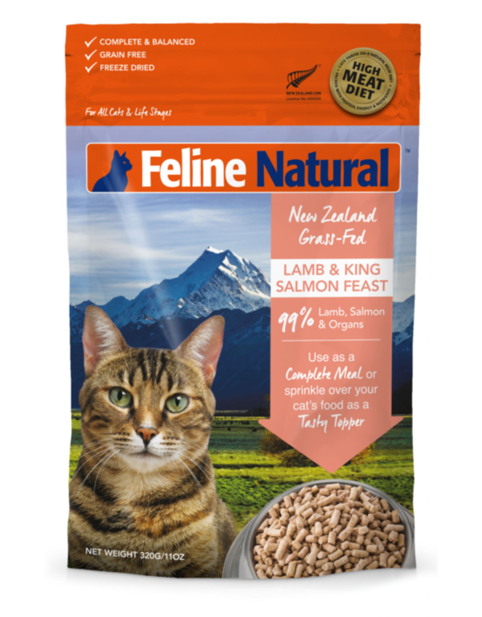 K9 Natural Feline Natural Freeze Dried Topper Lamb & Salmon 3.5oz