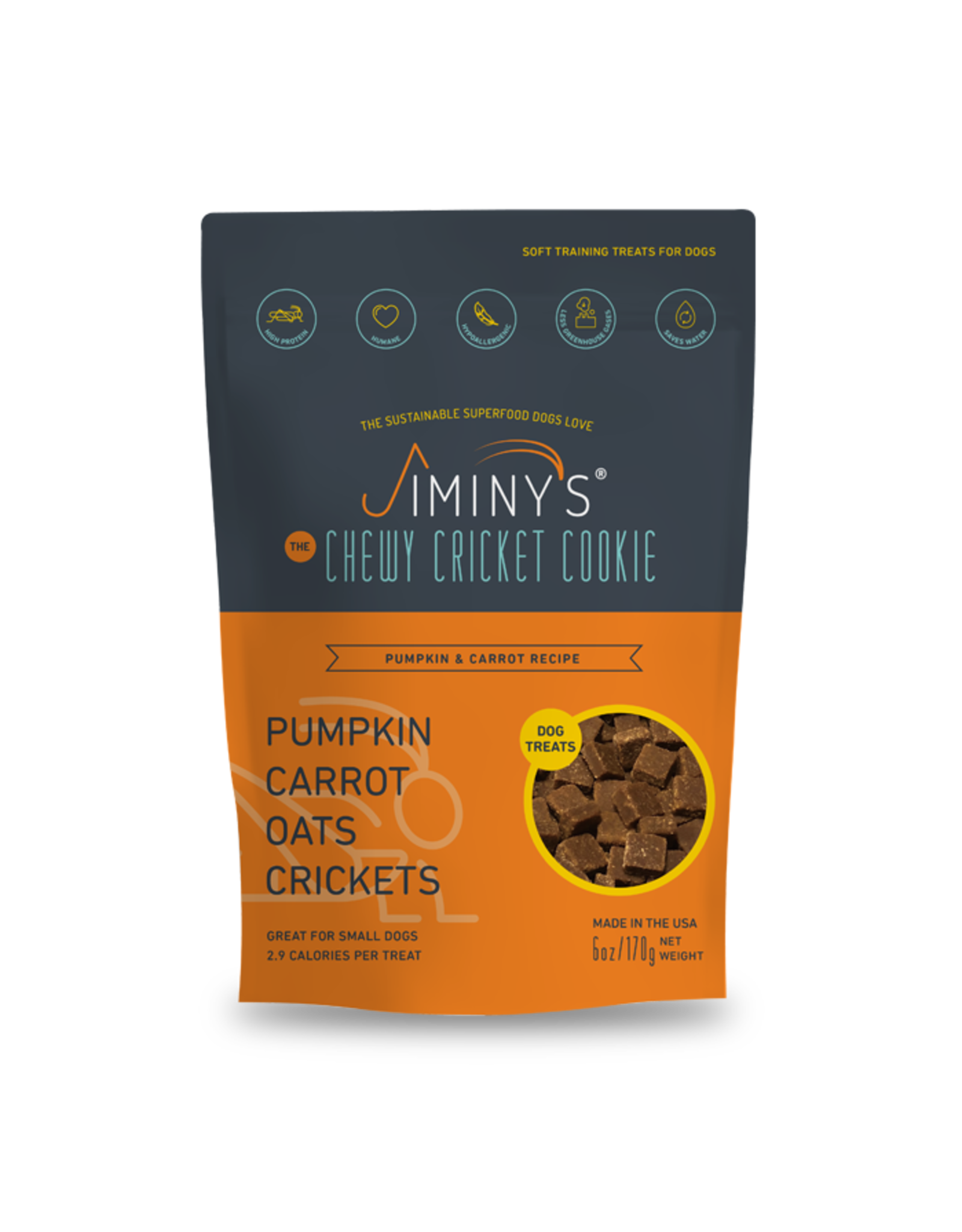 Jiminy's Jiminy's Pumpkin & Carrots Chewy Cricket Treats