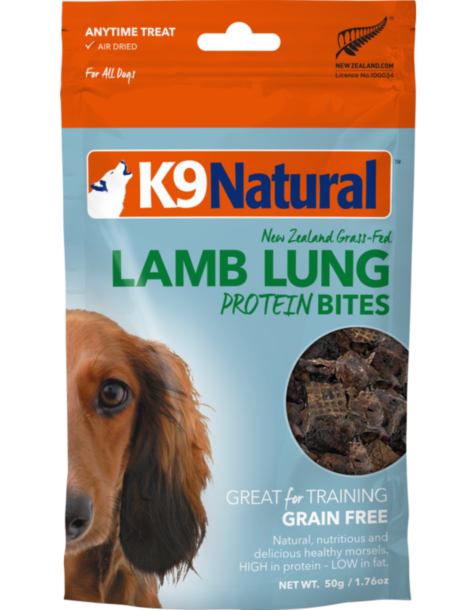 K9 Natural K9 Naturals Air Dried Lamb Lung Protein Bites 1.7oz