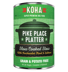 KOHA Koha Pike Place Platter Slow Cooked Stew Beef & Salmon Recipe Dog Food 12.7 oz