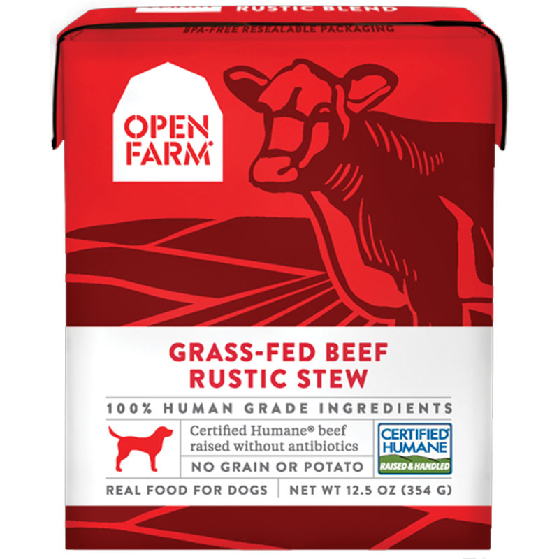 Open Farm Grassfed Beef Rustic Stew Dog food 12.5oz Everett Pet