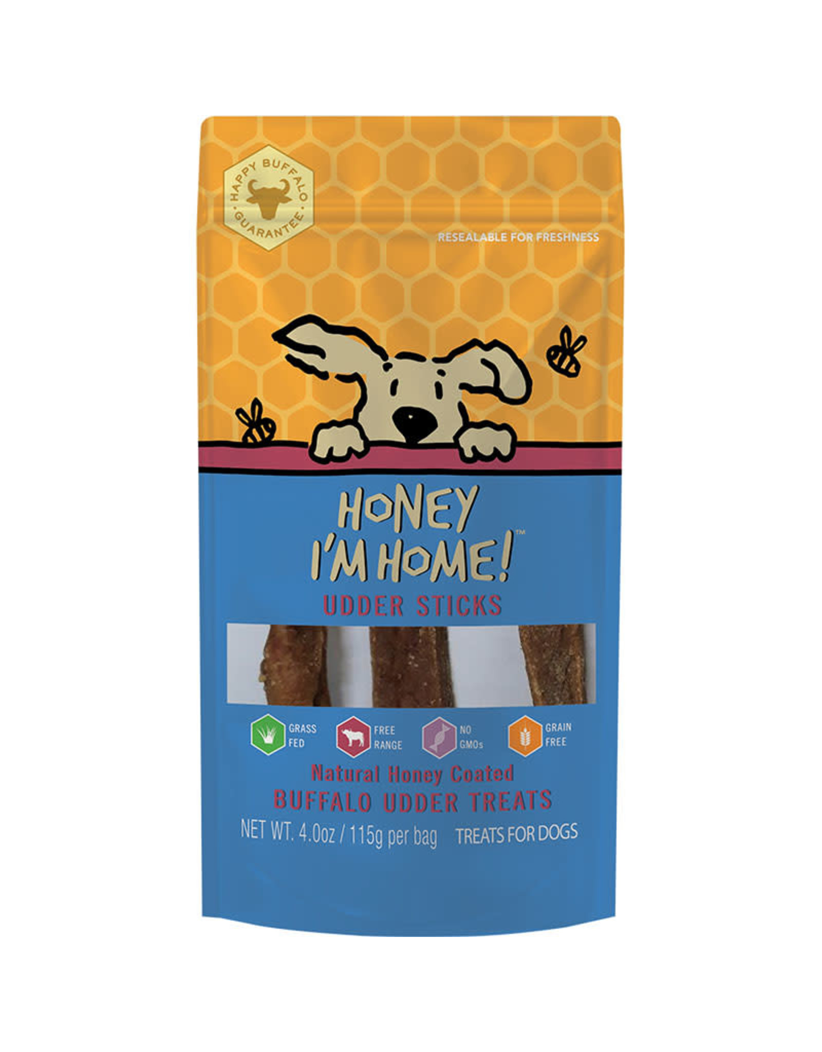 Honey I'm Home Honey I'm Home Buffalo Udder Sticks 4oz