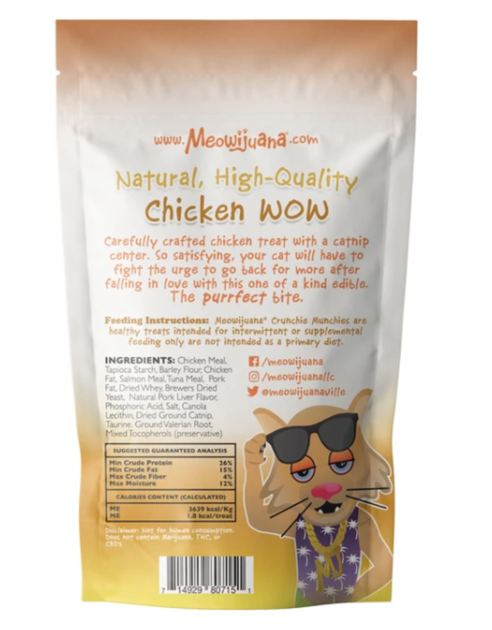 Meowijuana Meowijuana Crunchy Munchies Chicken Treat 3oz