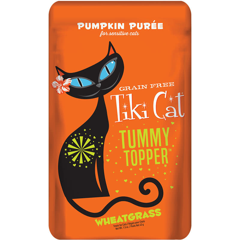 Tiki Cat Tummy Topper Pumpkin Puree w/Wheatgrass 1.5oz Everett Pet