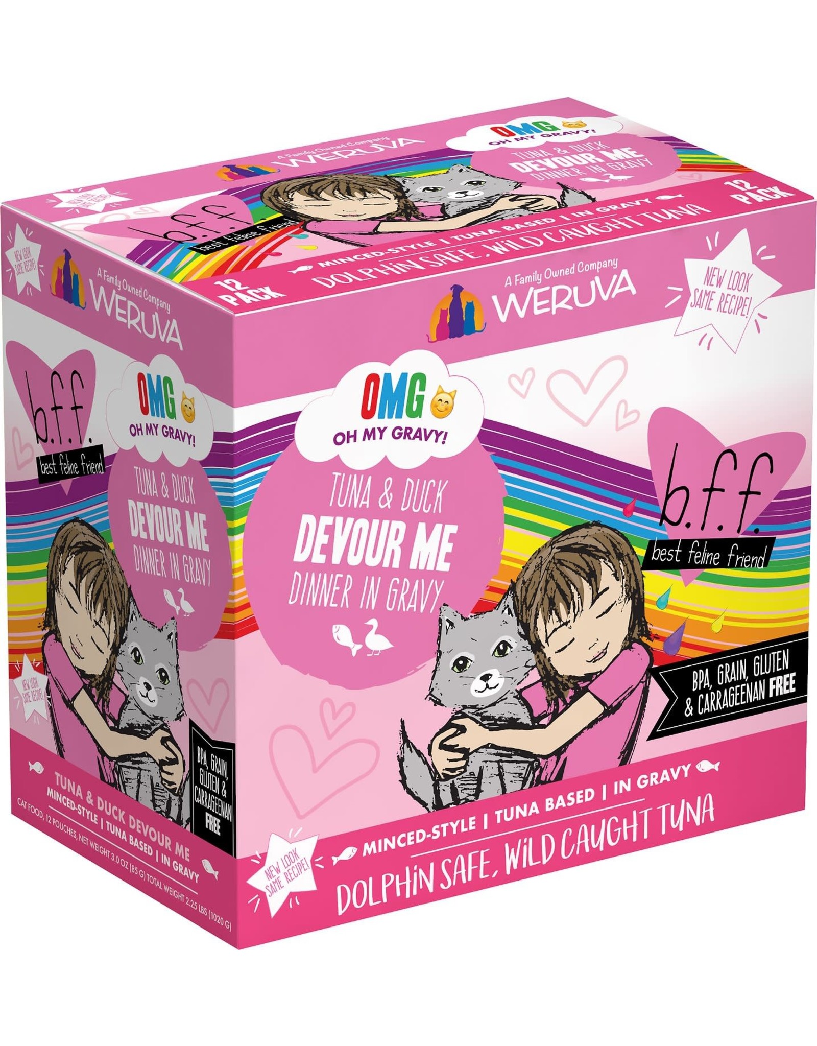 Weruva Weruva BFF OMG Devour Me Tuna & Duck Dinner in Gravy Cat Food 3oz Pouch