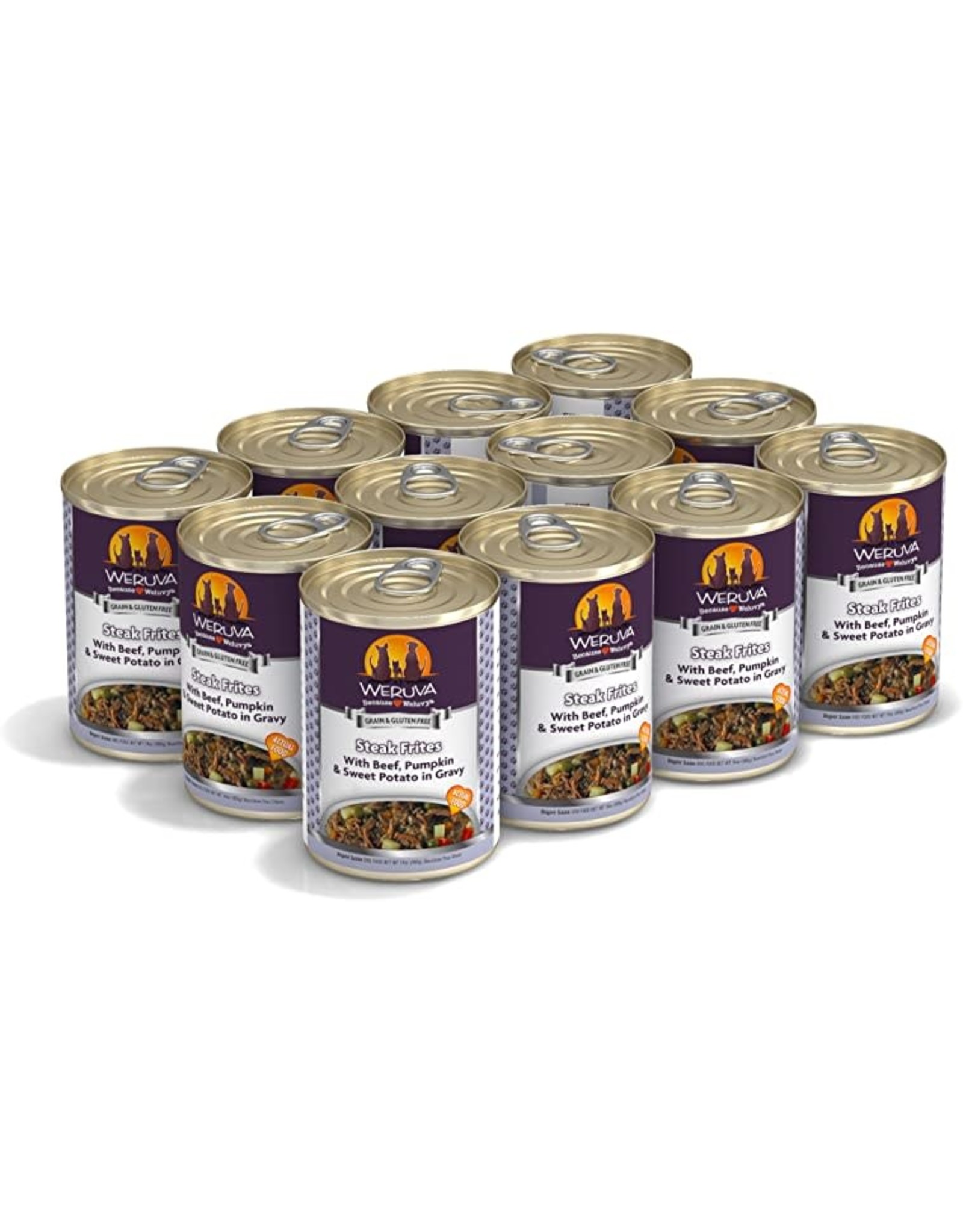 Weruva Weruva Steak Frites Beef, Pumpkin & Sweet Potato in Gravy Dog Food 14oz