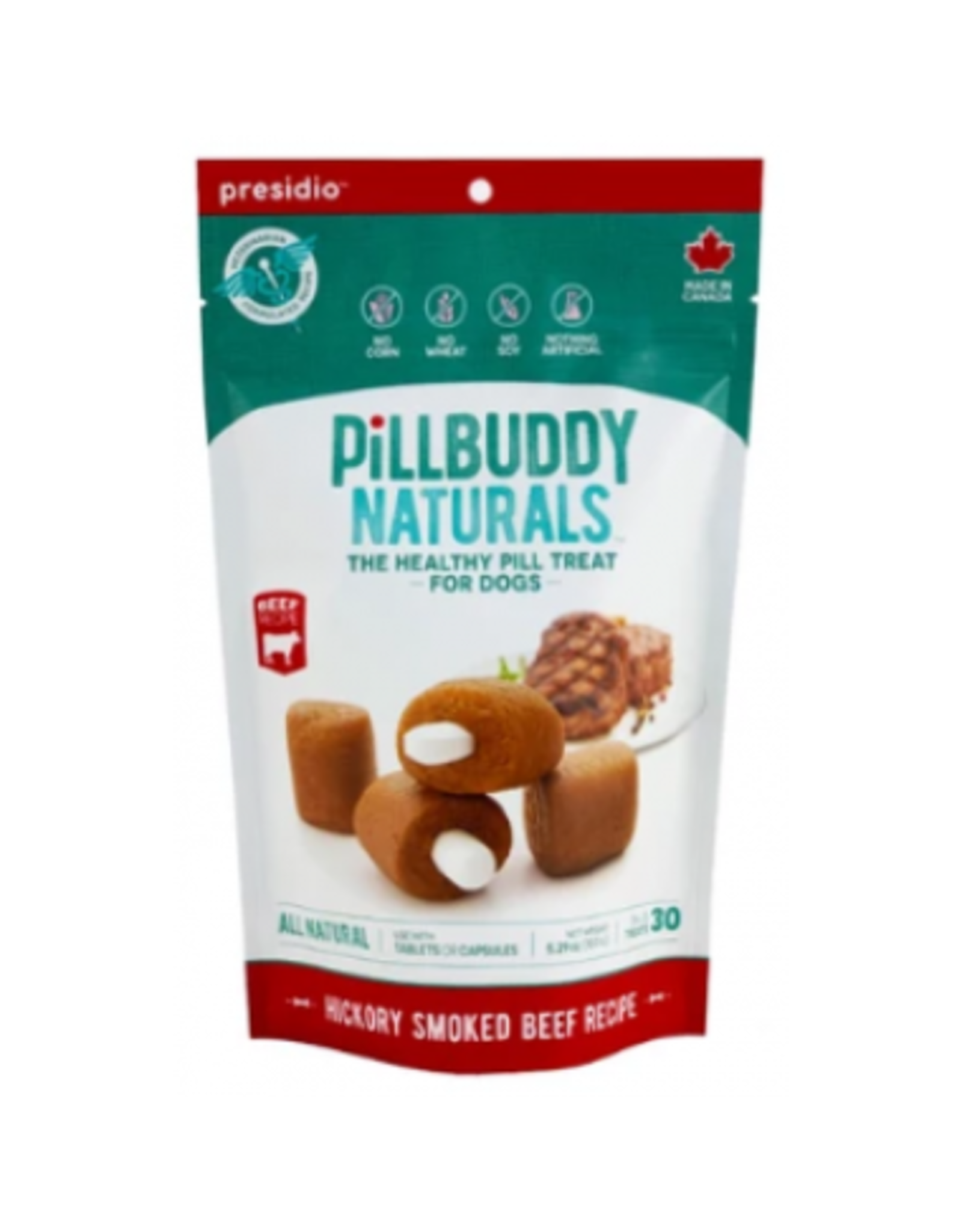 Earthly Pet Earthly Pet Pill Buddy Naturals Pill Treat Hickory Smoked Beef Recipe 30ct