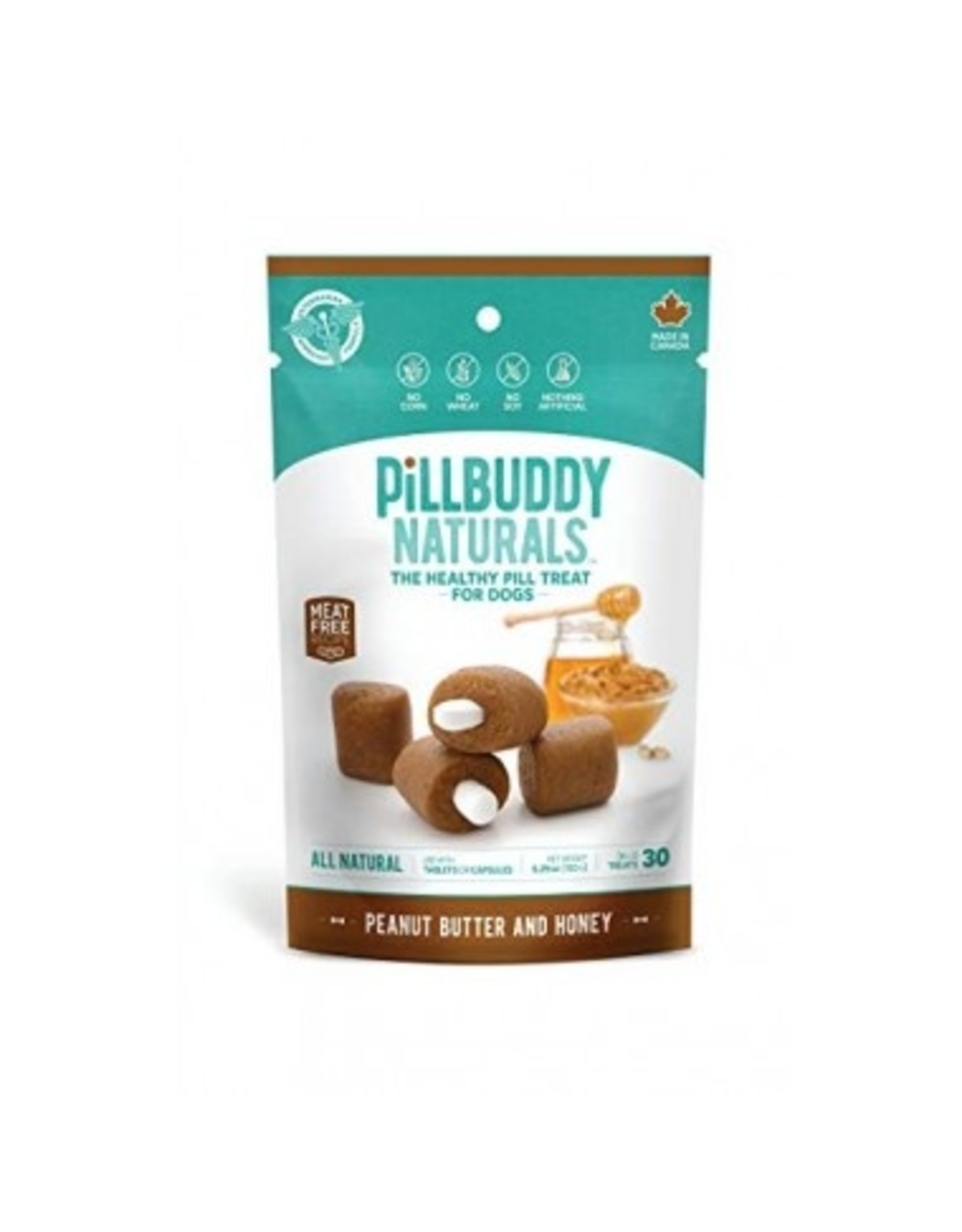 Earthly Pet Pill Buddy Naturals Pill Treat Peanut Butter & Honey Recipe  30ct