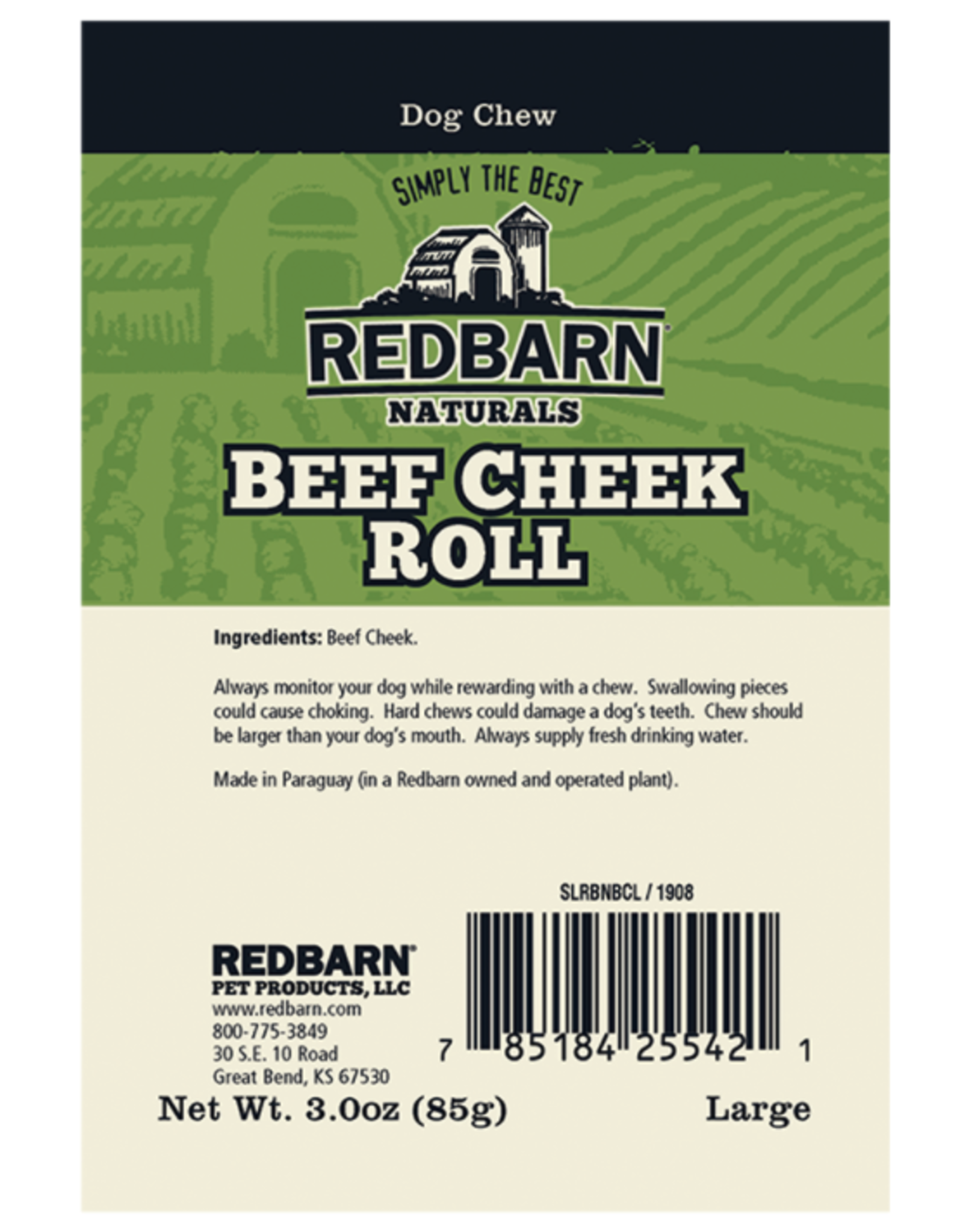 Redbarn Redbarn Beef Cheek Roll Dog Treat