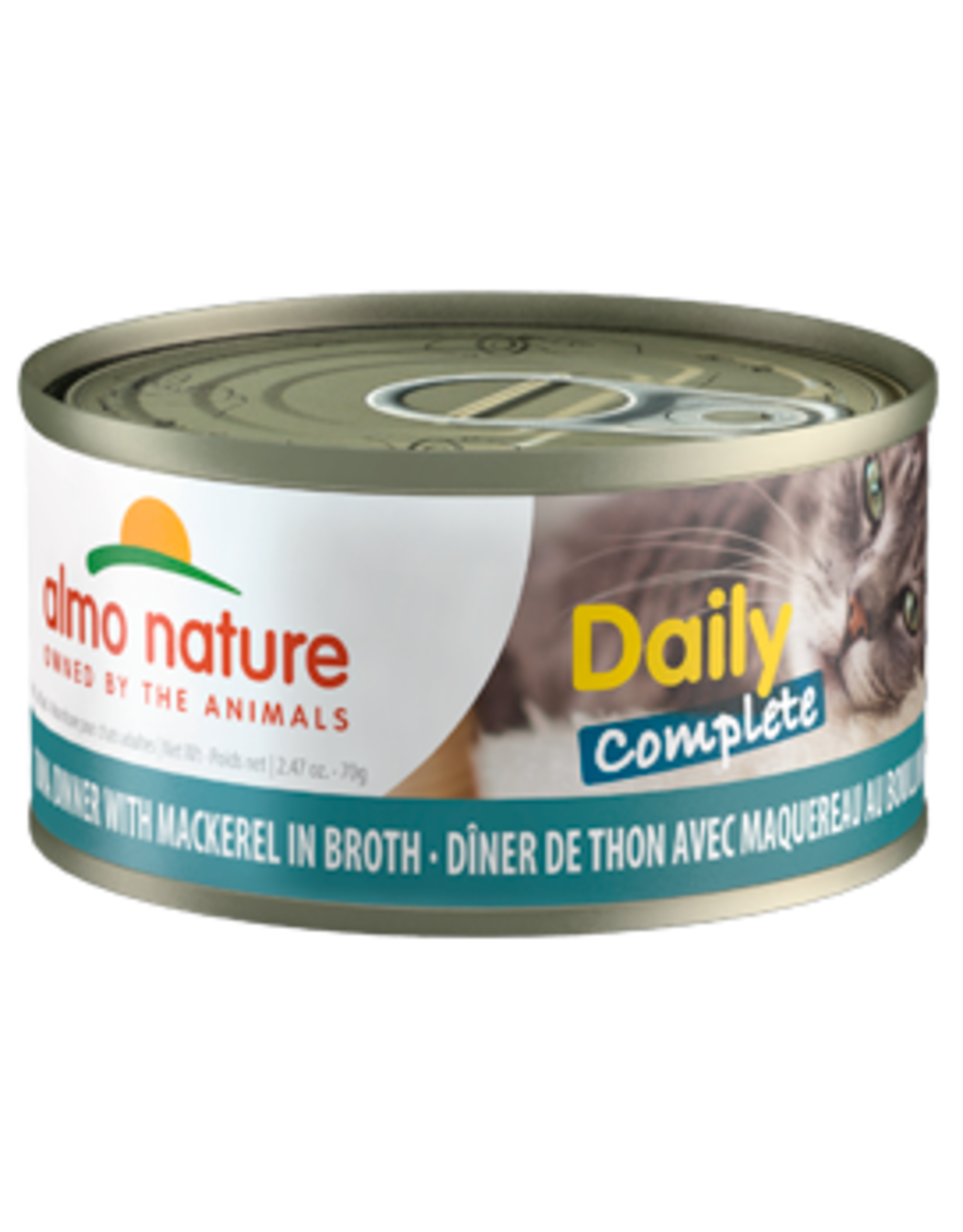 Almo Nature Almo Nature HQS Daily Complete Tuna w/Mackerel in Broth Cat Food 2.47oz