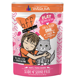 Weruva Weruva BFF PLAY SHHH... Tuna & Salmon Dinner Slide N' Serve Pate Cat Food 3oz Pouch