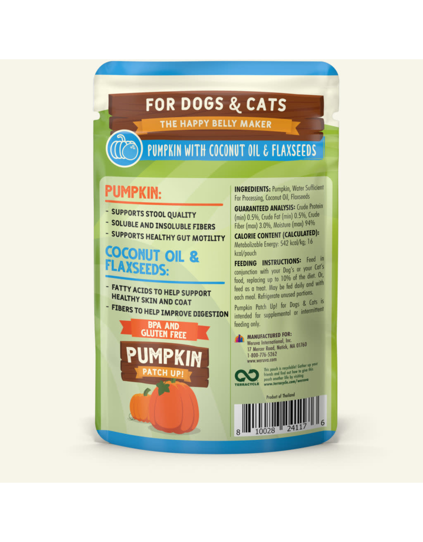 Weruva Weruva Pumpkin Patch Up! Pumpkin with Coconut Oil & Flaxseed 1.05oz