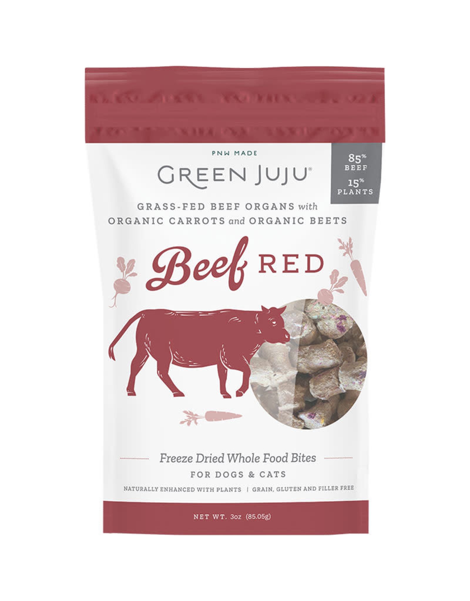 Green Juju Green Juju Beef Red Freeze Dried Whole Food Bites for Dogs & Cats