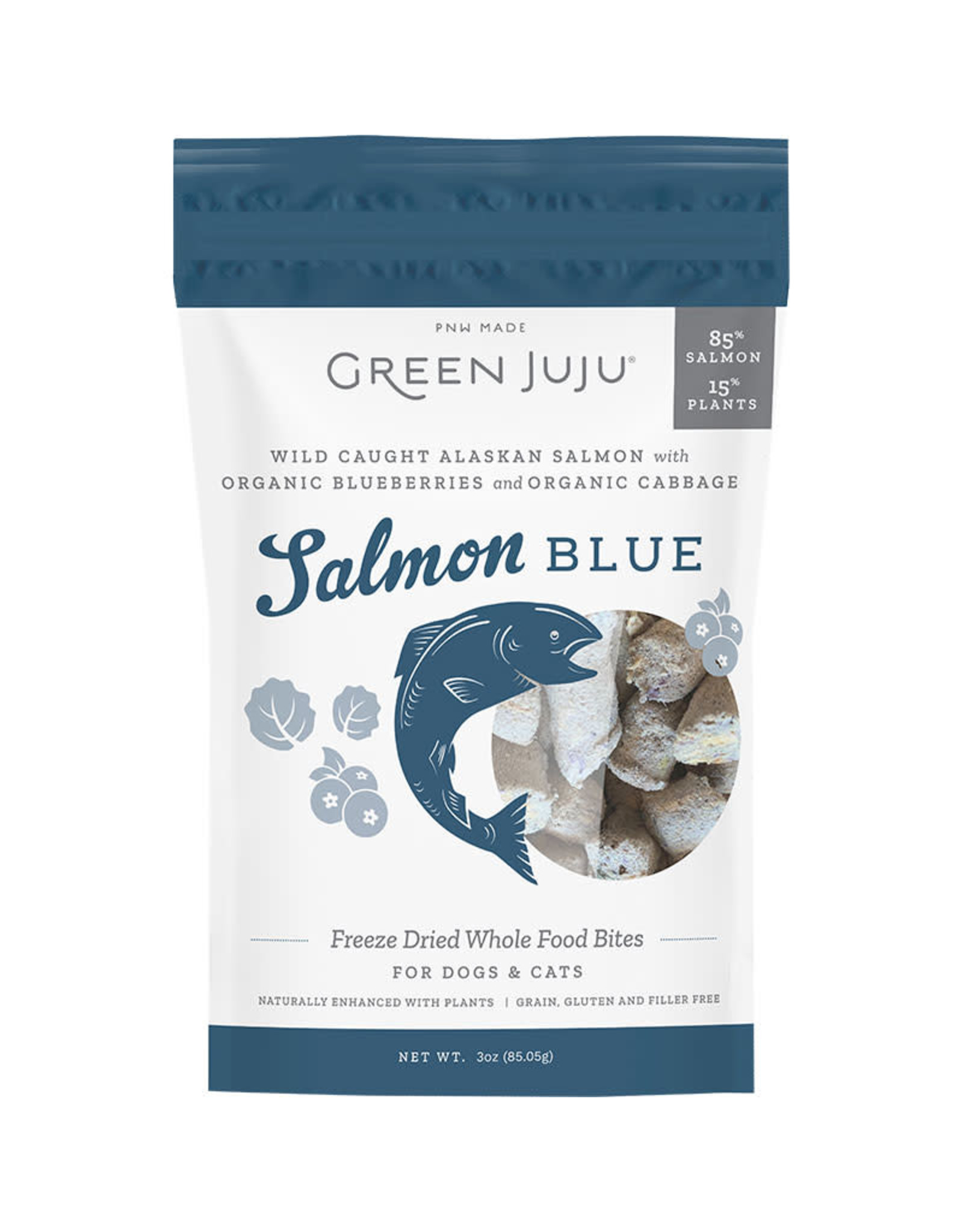 Green Juju Green Juju Salmon Blue Freeze Dried Whole Food Bites for Dogs & Cats