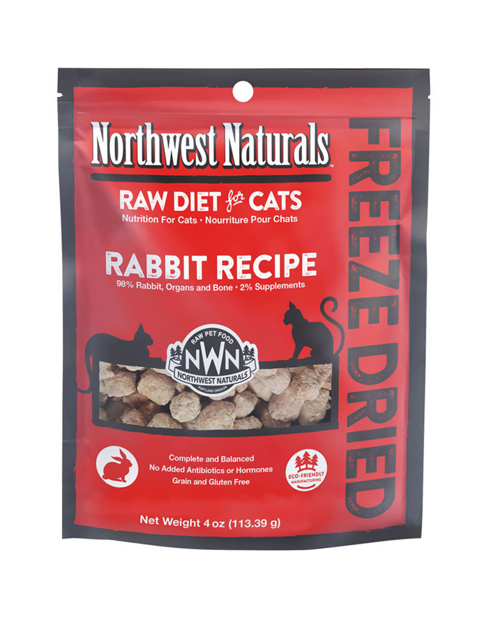 Northwest Naturals Northwest Naturals Raw Diet for Cats Freeze-Dried Rabbit Recipe