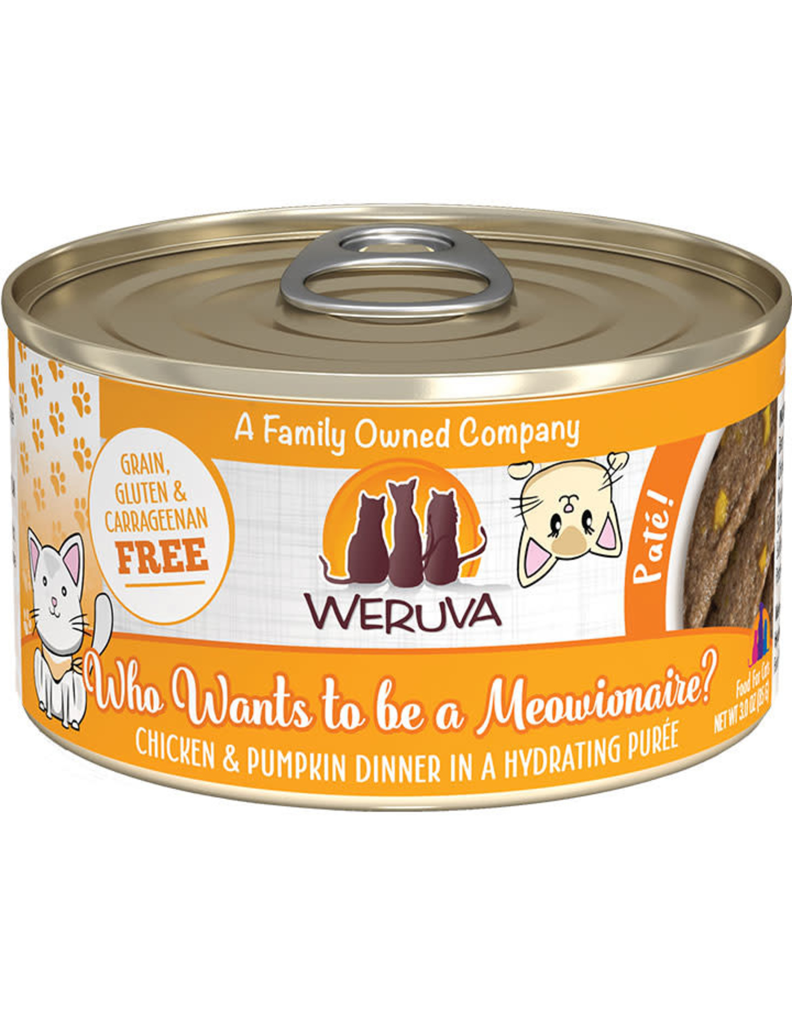 Weruva Weruva Who Wants to be a Meowionaire? Chicken & Pumpkin Dinner Pate Cat Food 3oz