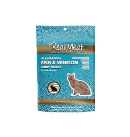 The Real Meat Company Real Meat Fish & Venison Jerky Cat Treats 3oz.