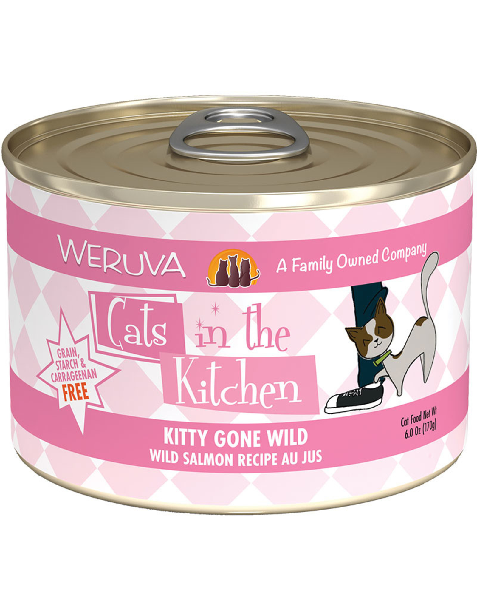 Weruva Weruva Kittens in the Kitchen Kitty Gone Wild Salmon Recipe in Au Jus 6oz