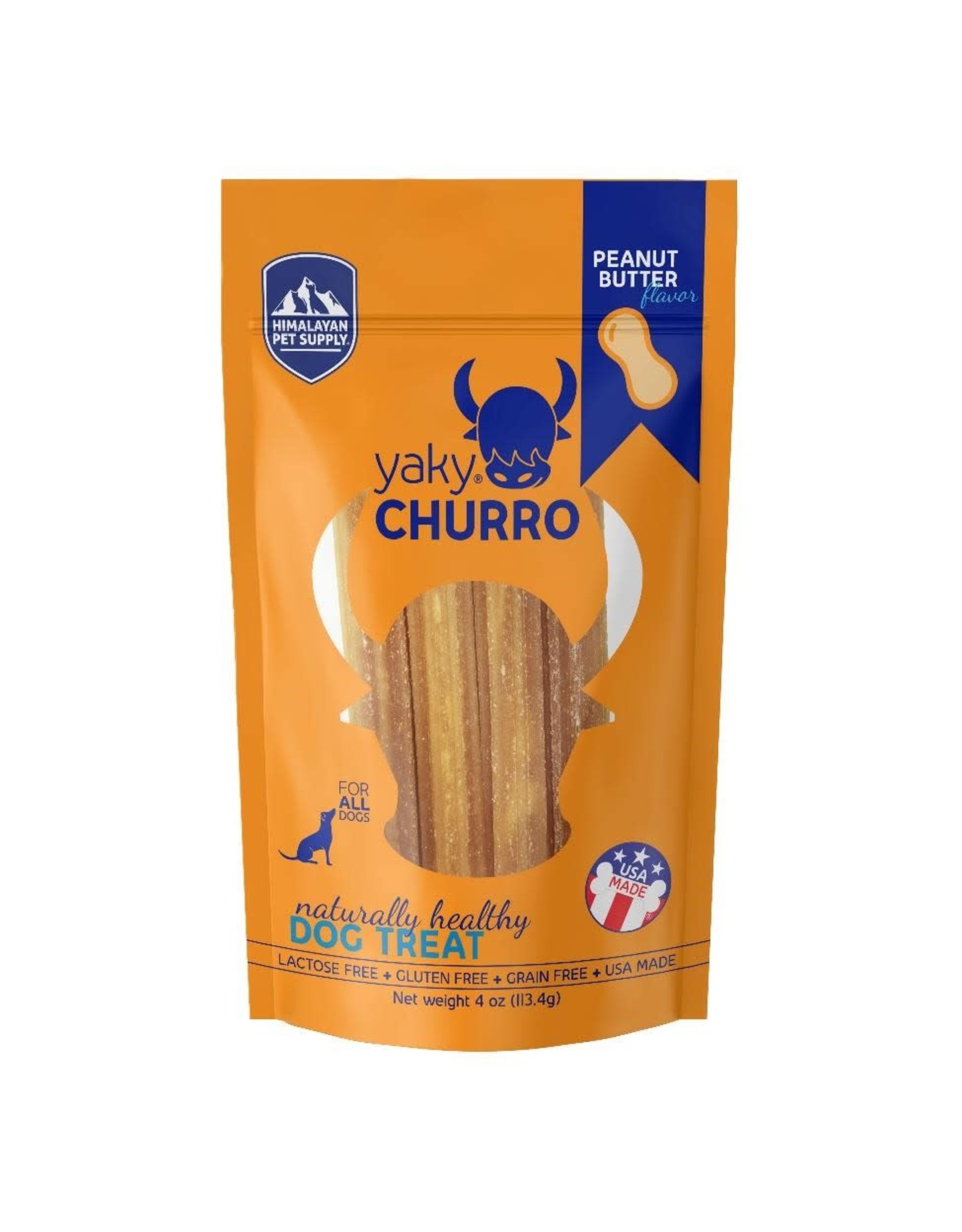 Himalayan Pet Himalayan Pet yakyCHURRO Dog Chew 4 pack 4oz. Peanut Butter