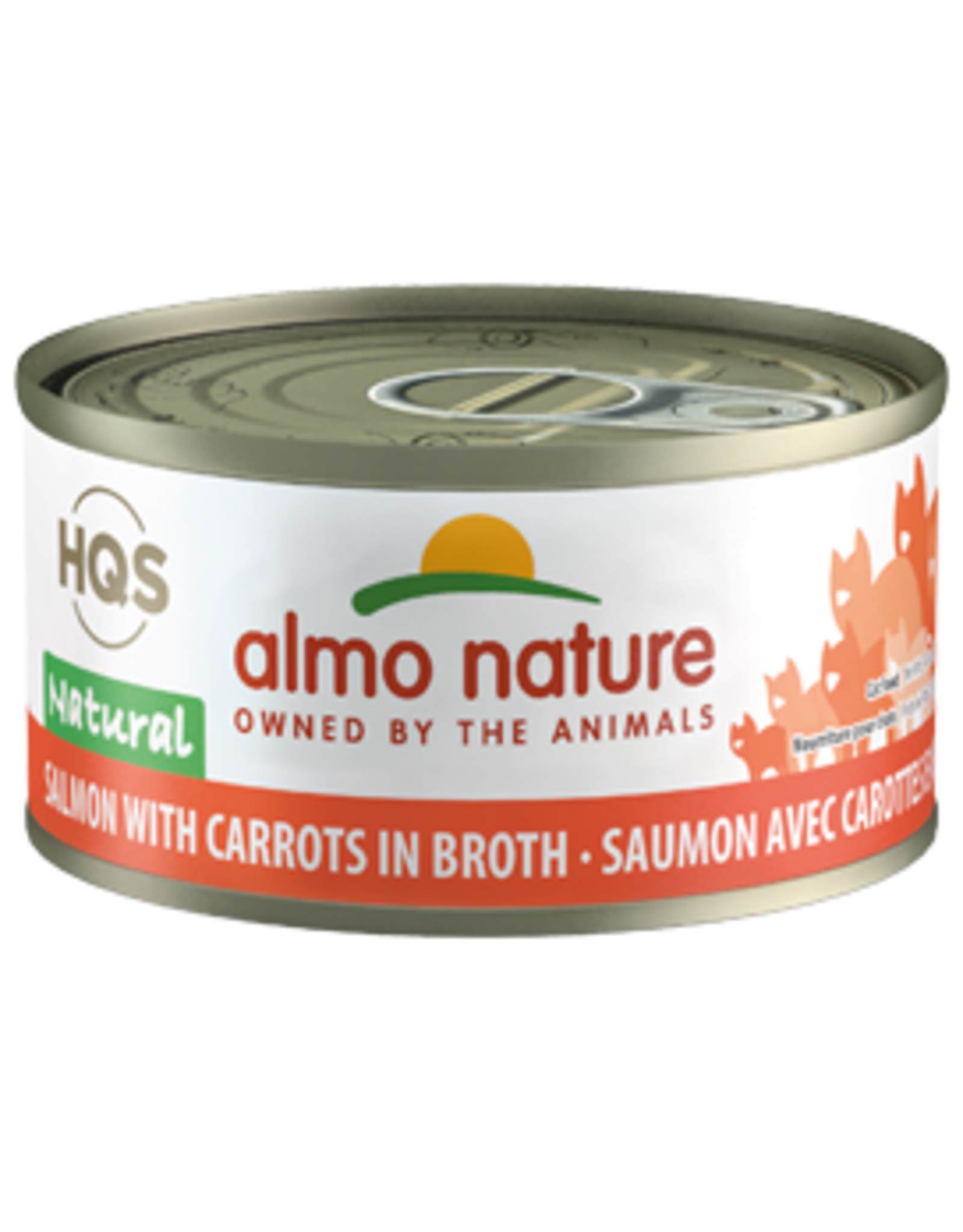 Almo Nature Almo Nature HQS Natural Salmon with Carrots in Broth Cat Food 2.47 Oz