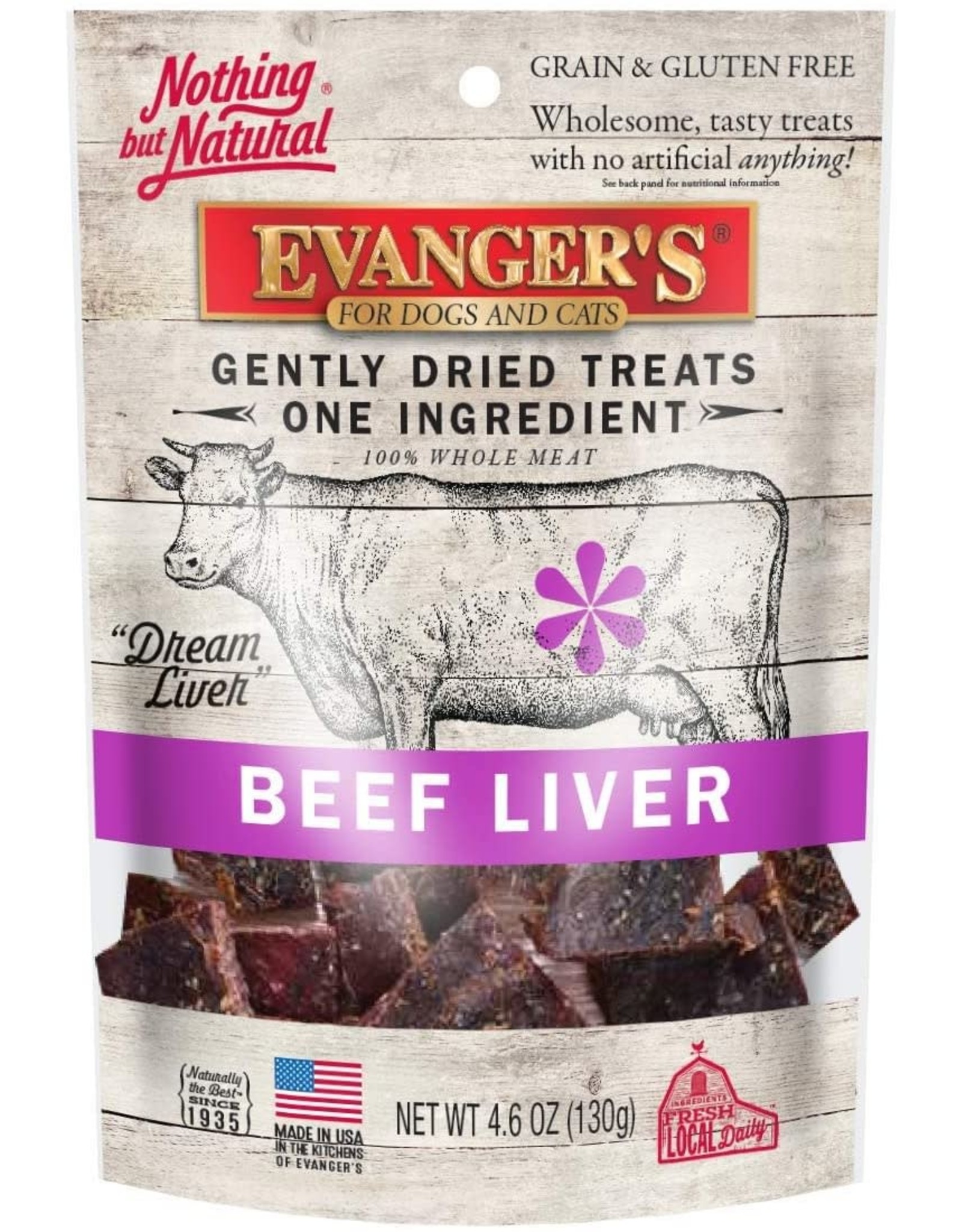 Evangers Evanger's Gently Dried Beef Liver Treat for Cats & Dogs 4.6oz