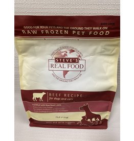 Steve's Real Food Steve's Real Food Beef  Recipe for Dogs & Cats Nuggets Raw Frozen Pet Food 5lb