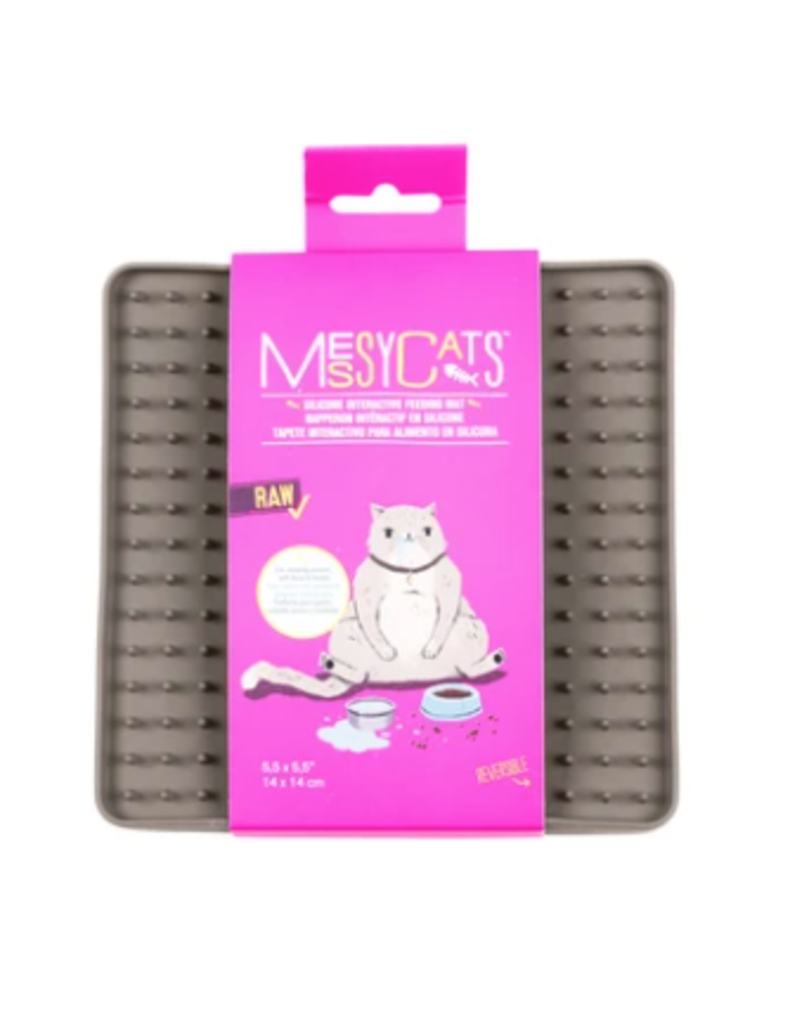 Messy Mutts Messy Cats Silicone Reversible Interactive Feeding Mat