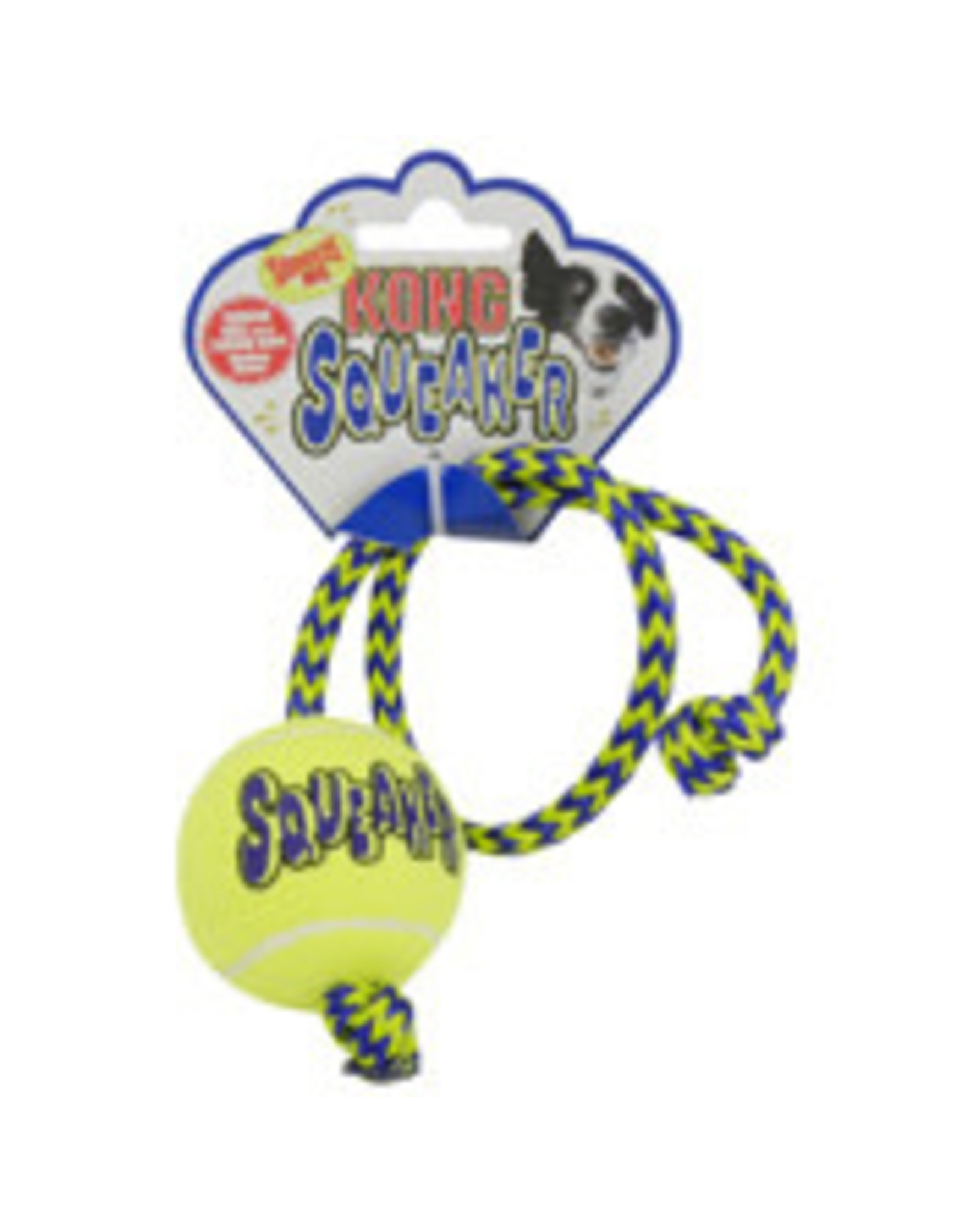 Kong Kong Squeaker Ball Rope Dog Toy Medium