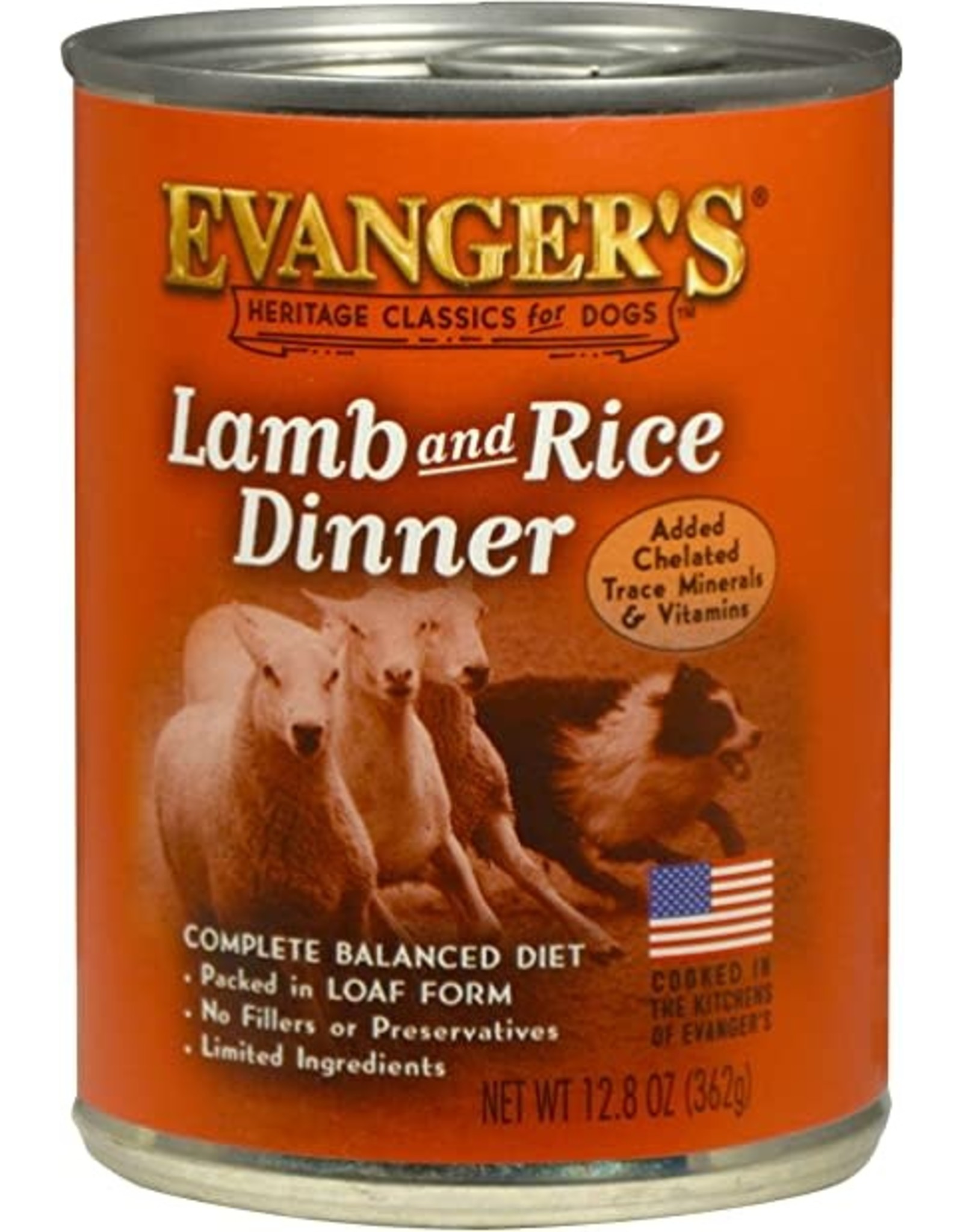 Evangers Evanger's Heritage Classic Lamb & Rice Dog Food 12.5oz