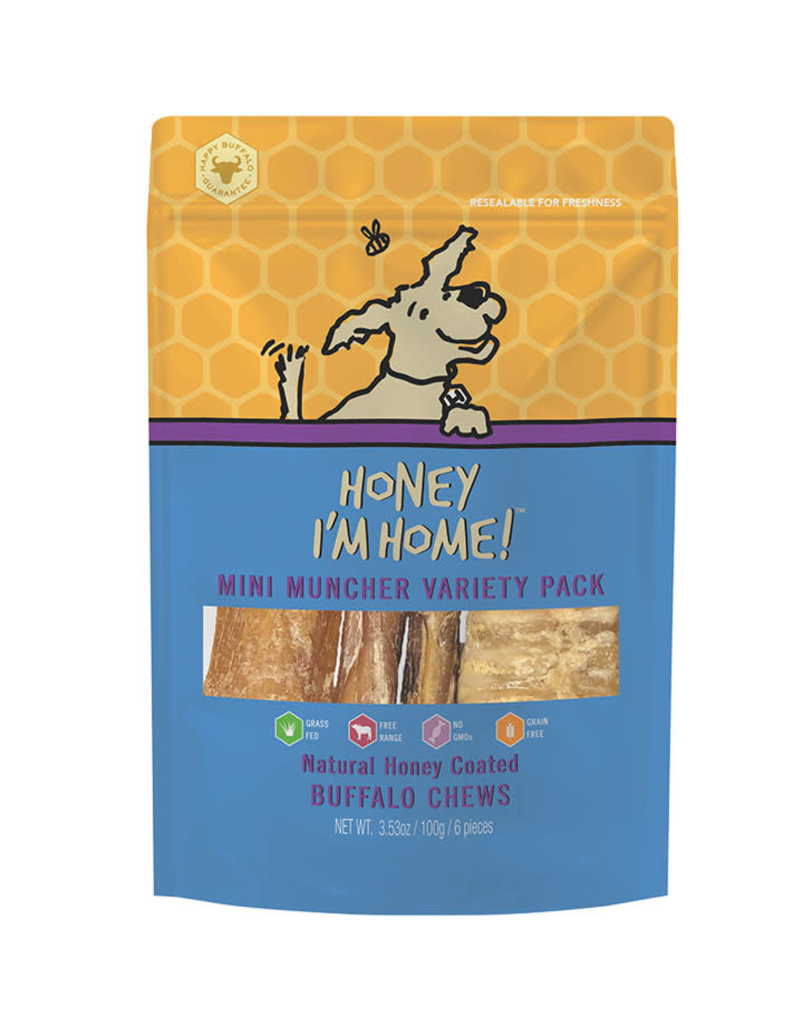 Honey I'm Home Honey I'm Home Mini Muncher Variety Pack Buffalo Chews 3.53oz