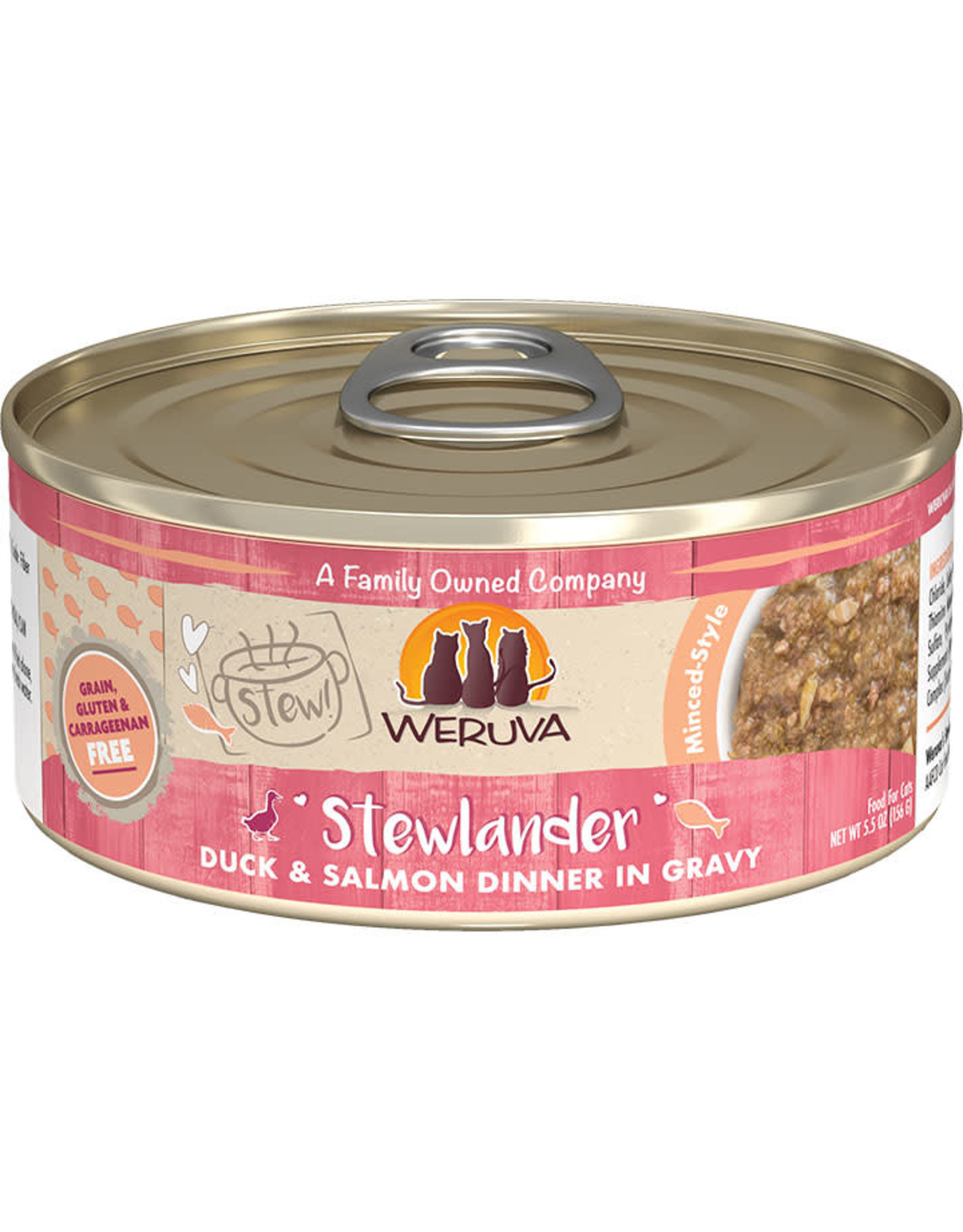 Weruva Weruva Stewlander Duck & Salmon Dinner in Gravy Cat Food 5.5oz