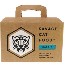 Savage Cat Savage Cat Food Raw Rabbit Recipe 3oz 7pk/bx