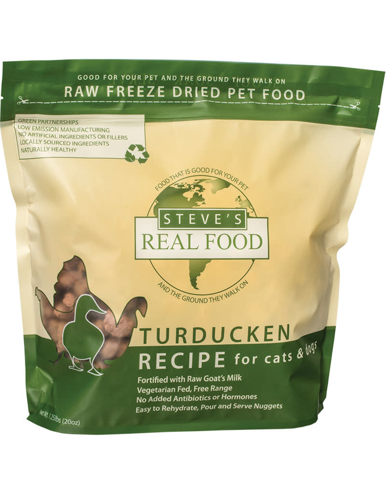 Steve's Real Food Steve's Real Food Freeze-Dried Nuggets Turducken Recipe for Cats & Dogs 1.25lb