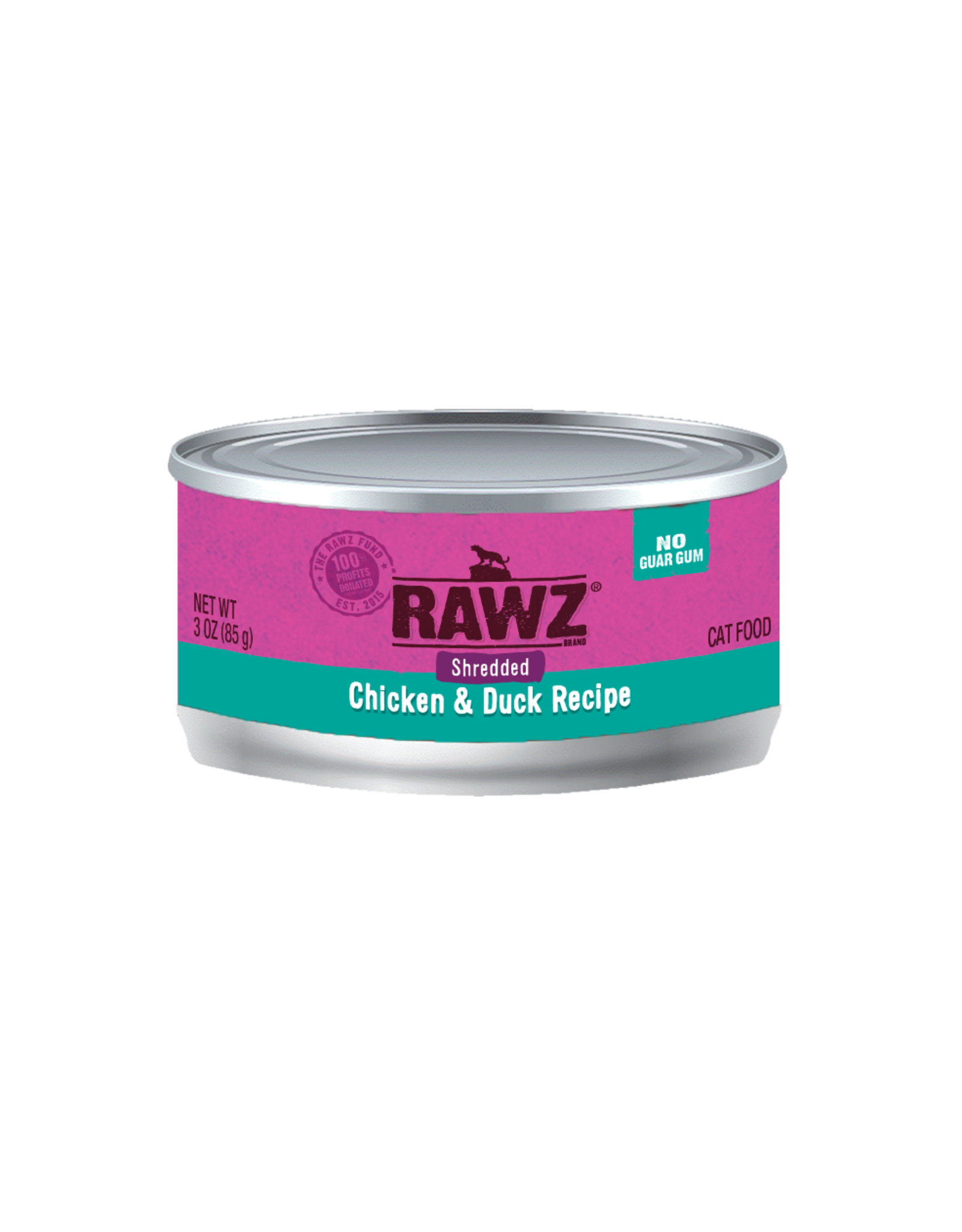 Rawz Rawz Shredded Chicken & Duck Wet Cat Food 3oz