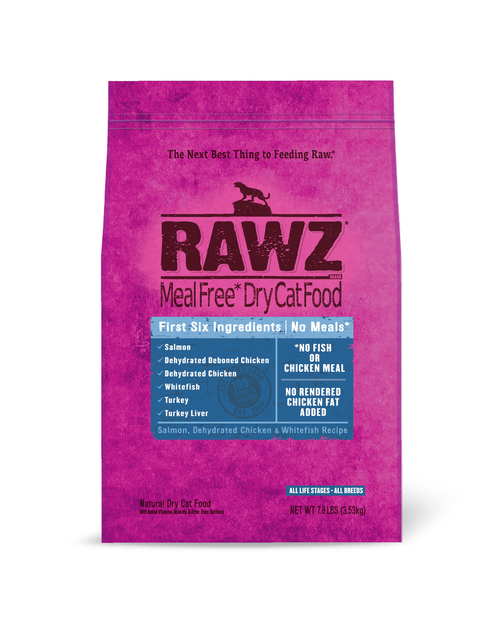 Rawz Rawz Meal Free Salmon, Dehydrated Chicken & Whitefish Recipe Cat Food