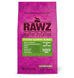 Rawz Rawz Meal Free Dehydrated Chicken, Turkey & Chicken Cat Food