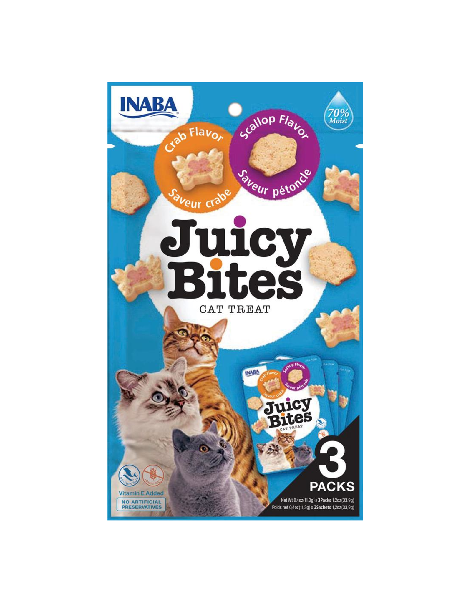 Inaba Inaba Juicy Bites Crab & Scallop Cat Treats 3/0.4oz pks