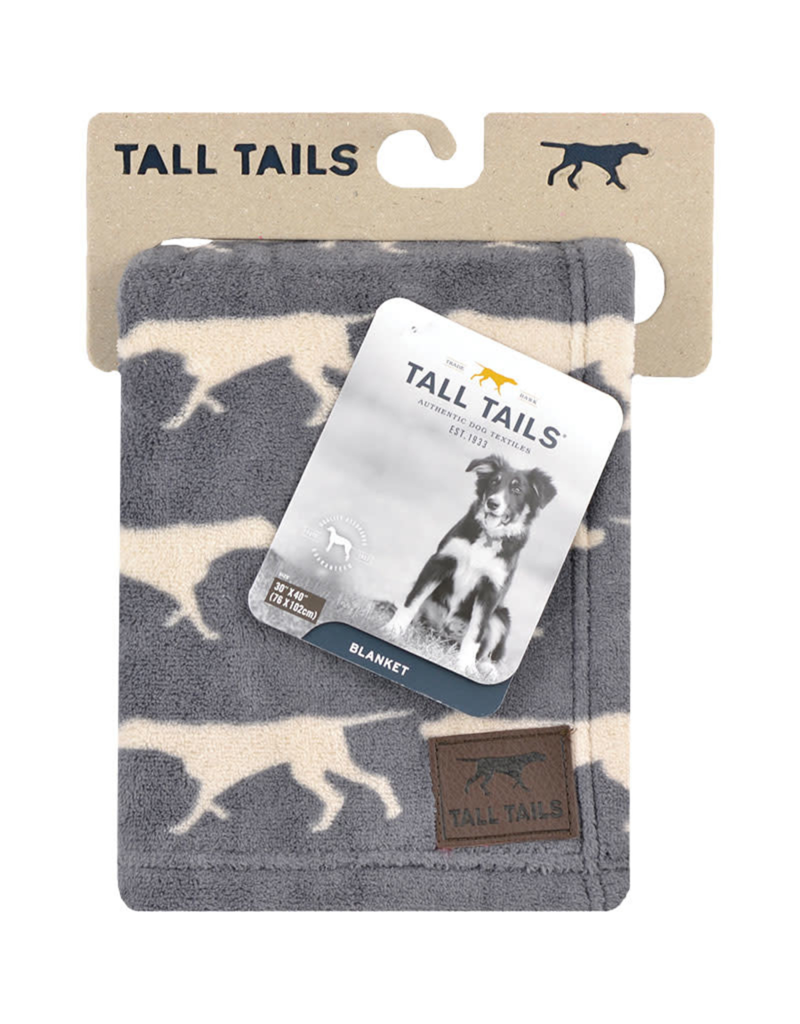 Tall Tails Tall Tails Dog Blanket Icon Charcoal 30" x 40"