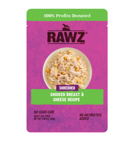 Rawz Rawz Shredded Chicken Breast & Cheese Recipe Cat Food 2.46oz pouch