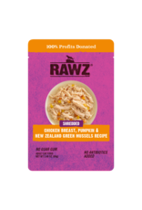 Rawz Rawz Shredded Chicken Breast , Pumpkin & New Zealand Green Mussel Cat Food 2.46oz pouch