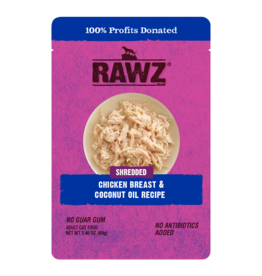 Rawz Rawz Shredded Chicken Breast & Coconut Oil Recipe Cat Food 2.46oz pouch