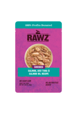 Rawz Rawz Shredded Salmon, Aku Tuna & Salmon Oil Cat Food 2.46oz pouch
