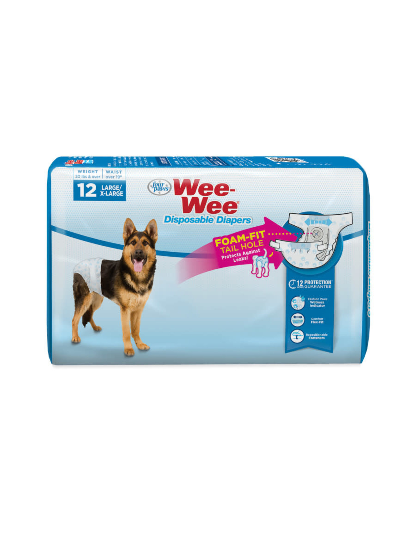 Four Paws Four Paws Wee-Wee Disposable Diapers 12ct