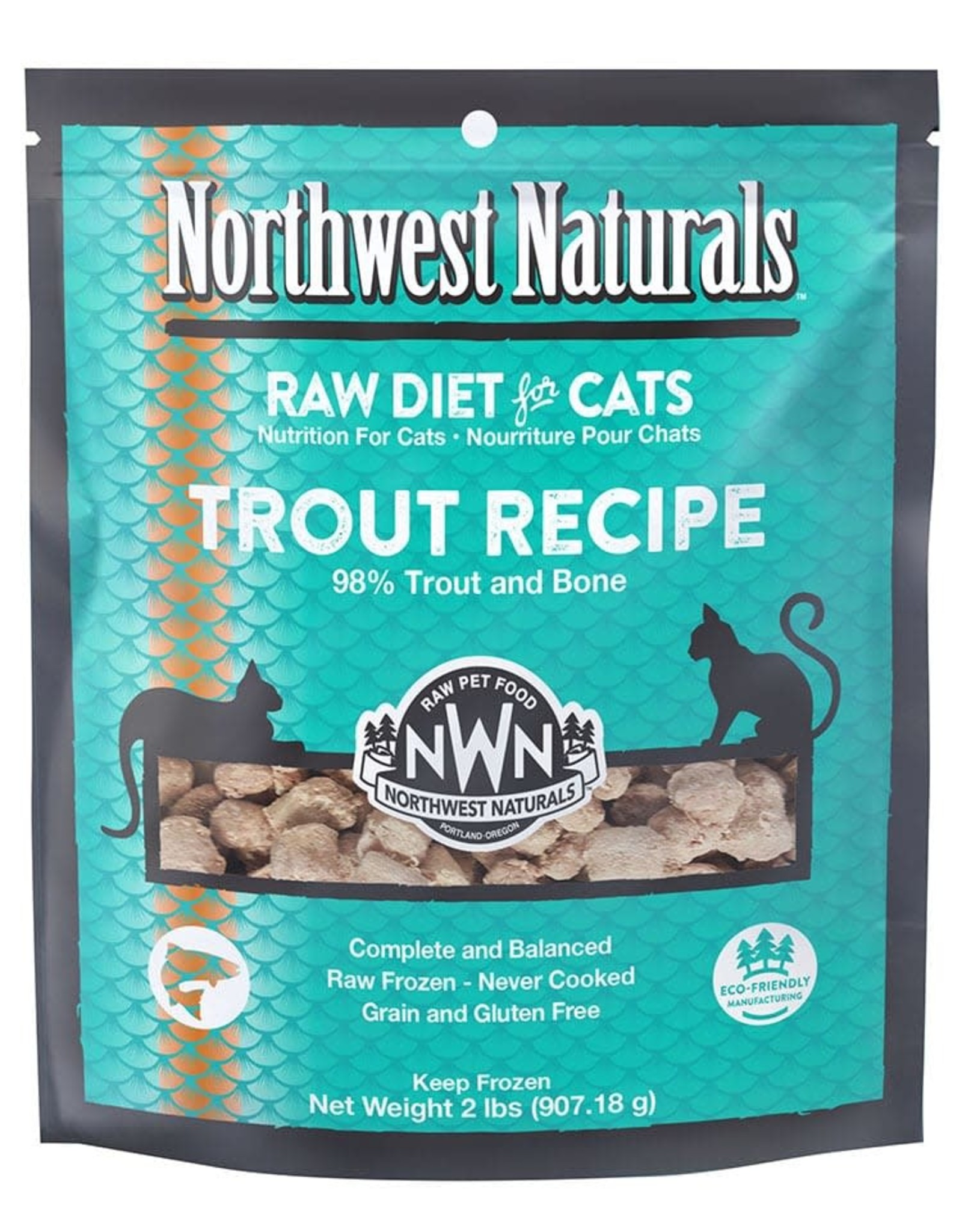 Northwest Naturals Northwest Naturals Raw Diet for Cats Trout Recipe Nibbles 2lb