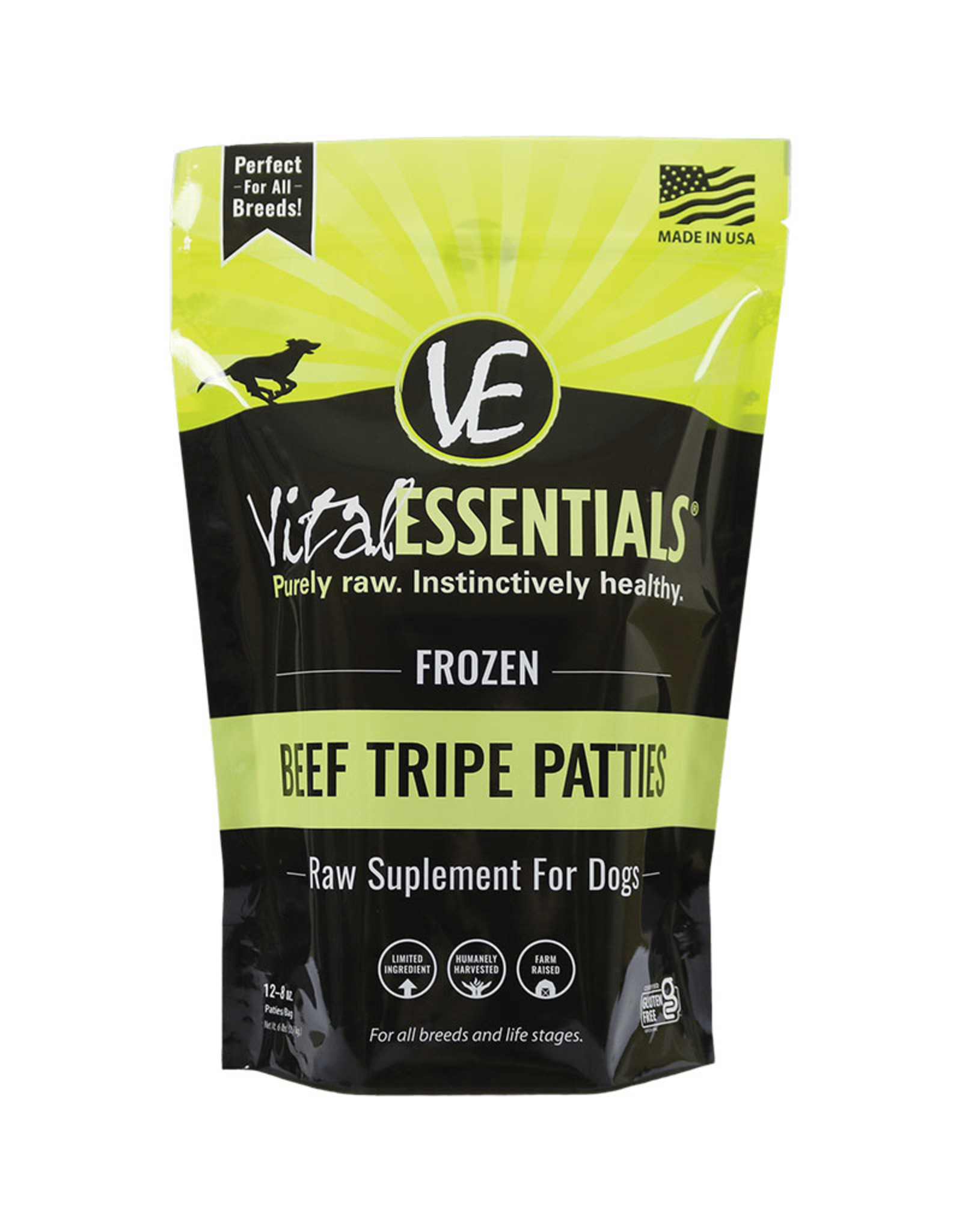 Vital Essentials Vital Essentials Frozen Beef Tripe Patties Raw Supplement for Dogs 6lb