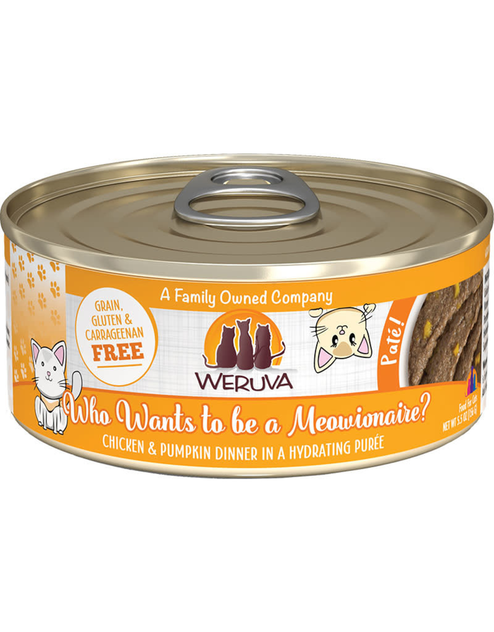 Weruva Weruva Who Wants to be a Meowionaire? Chicken & Pumpkin Dinner Pate Cat Food 5.5oz