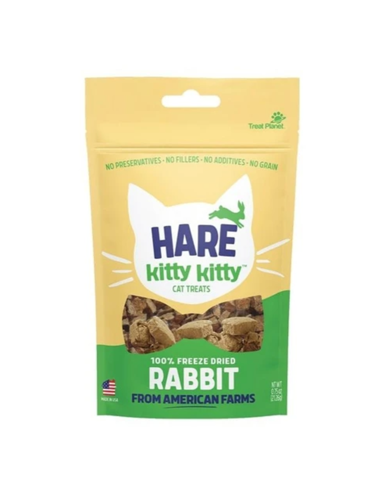 Treat Planet Treat Planet Hare Kitty Kitty Freeze Dried Rabbit Cat Treats  .9oz