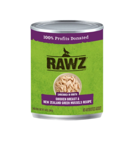 Rawz Rawz Shredded Chicken Breast & New Zealand Green Mussels Recipe Dog Food 14oz