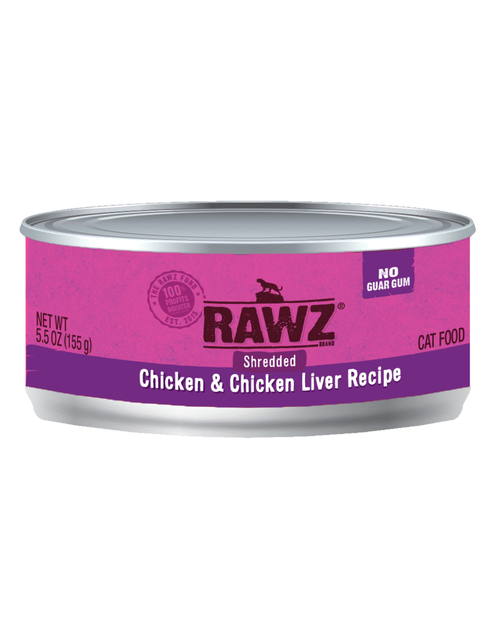 Rawz Rawz Shredded Chicken & Chicken Liver Recipe Cat Food 5.5oz